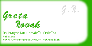 greta novak business card